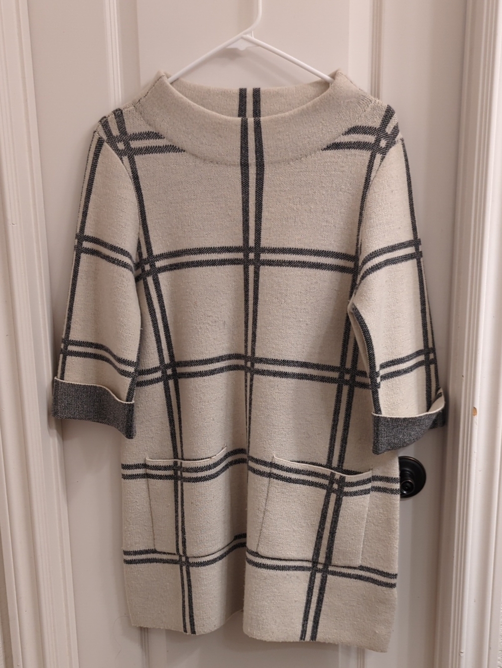 Anthropologie Moth Mock Neck Heavy Wool Blend Sweater